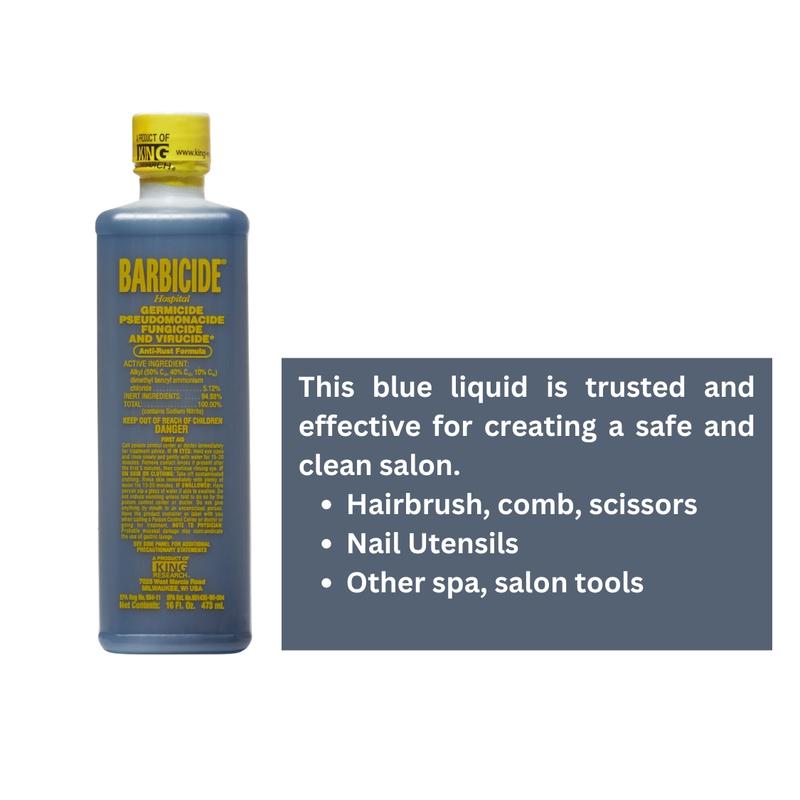 16oz Barbicide Disinfectant Liquid Nail Tools Barber Tools Sterilization Liquid