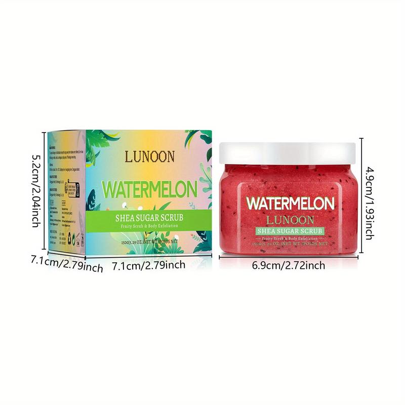 Coconut & Watermelon Shea Butter Body Scrub Set, 2 Counts set Moisturizing & Exfoliating Body Scrub, Body Care Product for Women & Men