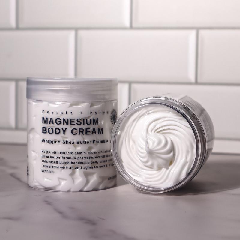 Magnesium Shea Butter Hydrating Body Cream Body Care Coconut Scent Blend Moisturize Muscle Relaxation Nourishing Lotion Body Comfort Daily Fragrance