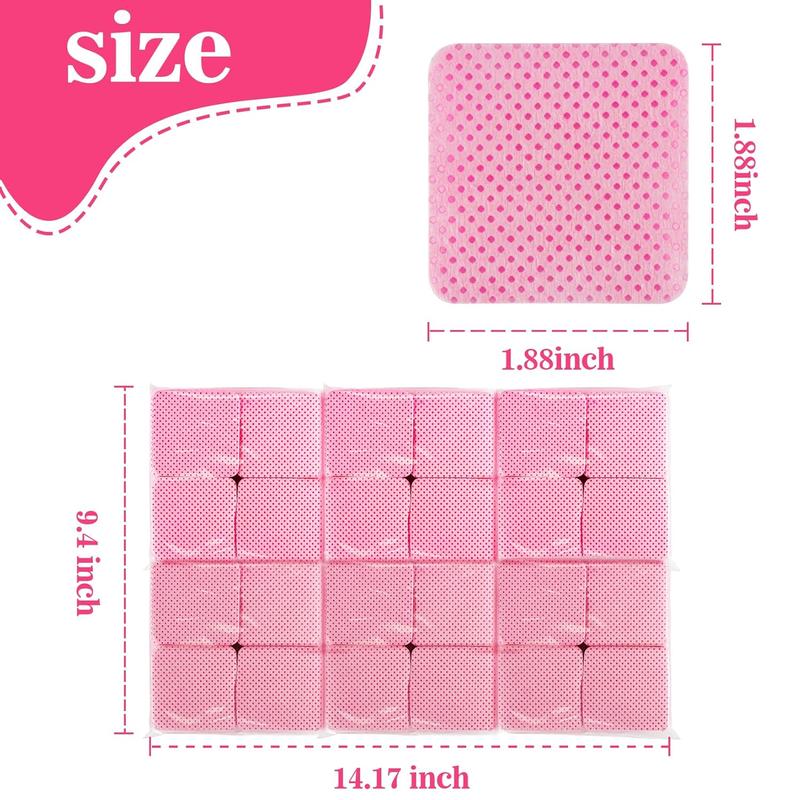 1200 Lint Free Nail Wipes - Pink Acetone Nail Polish Remover Wipes Lint Free Nail Wipes Pads Gel Nails No Lint Nail Glue Wipes Eyelash Extensions Toallitas Para Uñas Sin Pelusa Nail Supplies