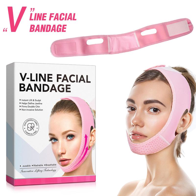 V Line Facial Bandage, 1 Count 2 Counts Face Lifting Bandage, Comfortable Elastic Fabric Face Bandage, Facial Skin Care Tool for Women