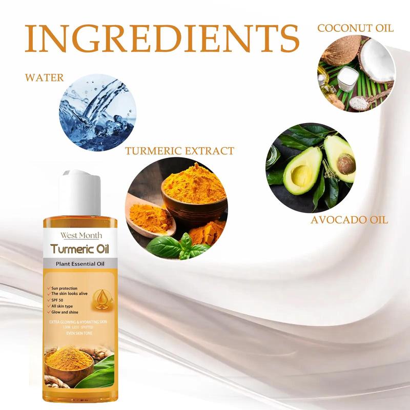 Turmeric Essential Oil, Moisturizing & Lighten Skin Essence, Skin Care Product for Daily Use