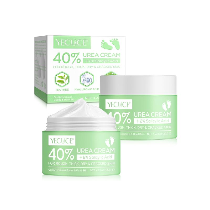 Yecuce Urea Cream 40% plus for Dry Cracked Heels, Feet, Knees, Elbows & Hands - 120g