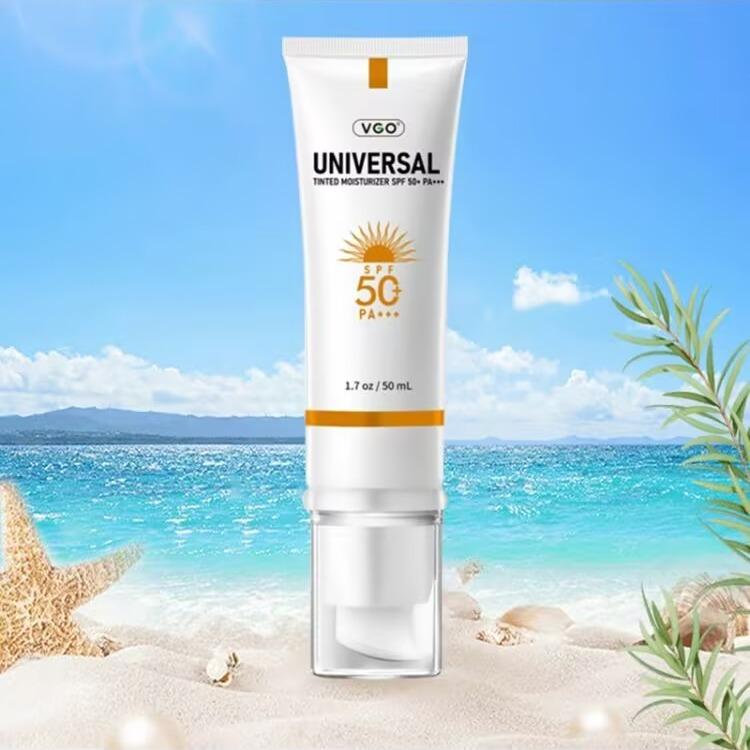 VGO-Universal Tinted Moisturizer SPF 50+ Earthy yellow liquid lt can be used as foundation liquid-A Facial Skincare