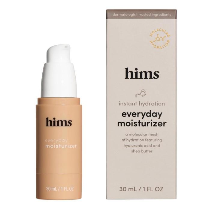 hims everyday moisturizer for men - Energize Skin, Lock in Hydration - Hyaluronic Acid, Shea Butter, Lightweight Formula, Ocean Scent - Vegan, Cruelty-Free, No Parabens - (1oz)