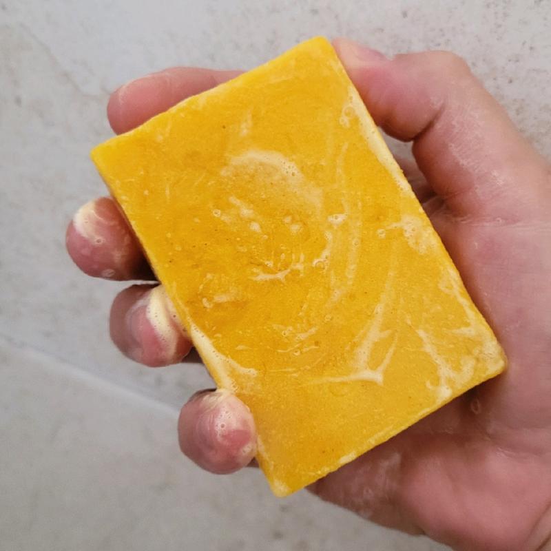 Lemon Turmeric & Kojic Acid Brighetning Soap, Turmeric Soap Set with Soap Saver Bags