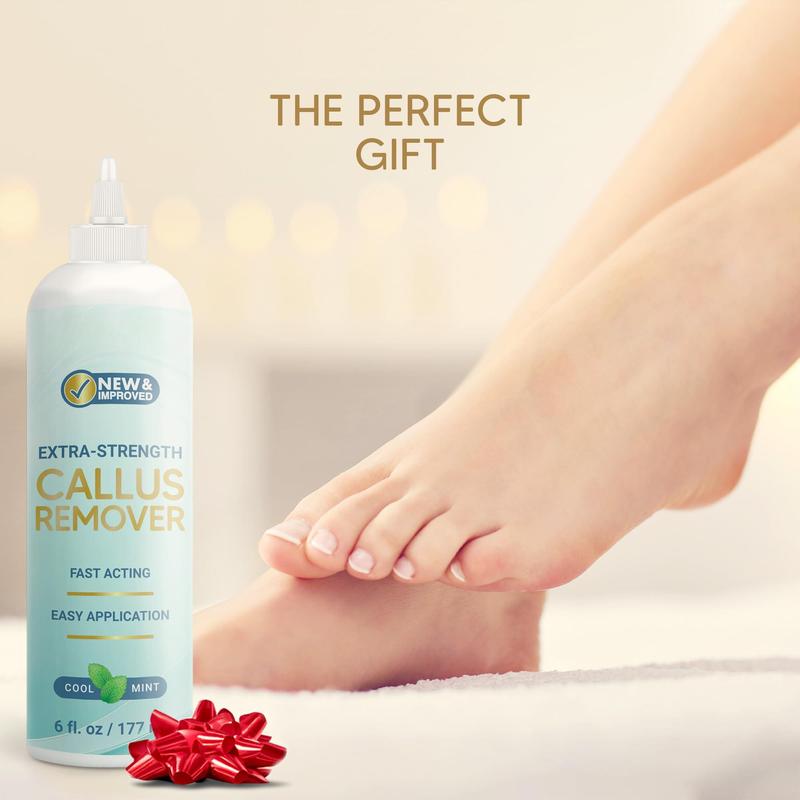 Callus Remover for Feet (Extra Strength) Foot Scrubber for Dead Skin Callus Gel - Professional Pedicure Foot Spa Essential, 6oz Smooth Nails