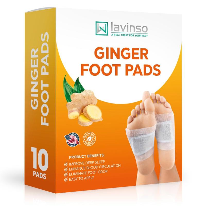 Lavinso Deep Cleansing Ginger Foot Patch, Foot Care Patch, Foot Dead Skin Remover, Exfoliating Foot Mask, Foot Care Products for Deep Cleaning