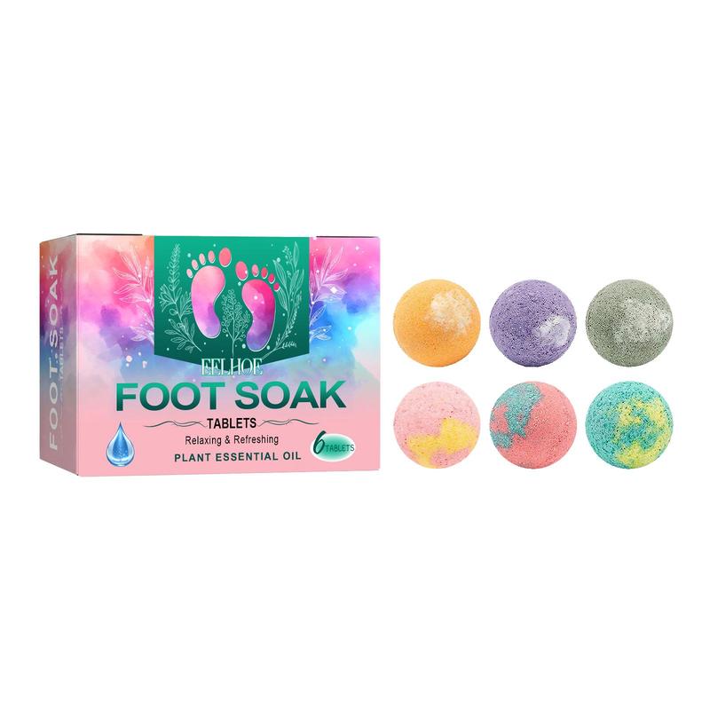 Ginger Foot Soak Bath Bombs, 6 Counts box Natural Foot Soak Tablets, Foot Spa Bombs, Foot Care Products for Women & Men