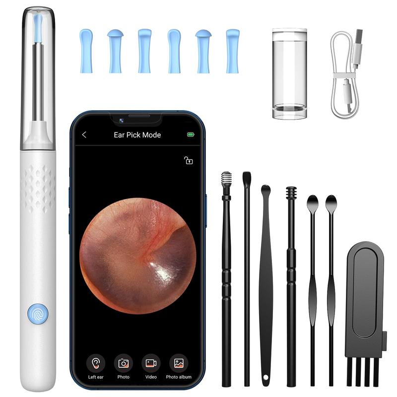 VITCOCO Ear Wax Removal Kit, Earwax Remover Tool with Camera, Ear Wax Removal with 1080P, Otoscope with LED Light, Ear Camera Otoscope for iPhone, iPad, Android Phones