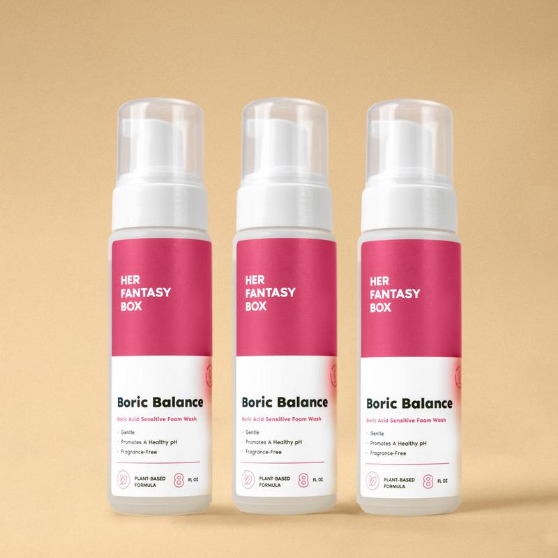 Her Fantasy Box Sensitive pH Foam Wash Boric Balance - 3 Pack Plant-Based Wash