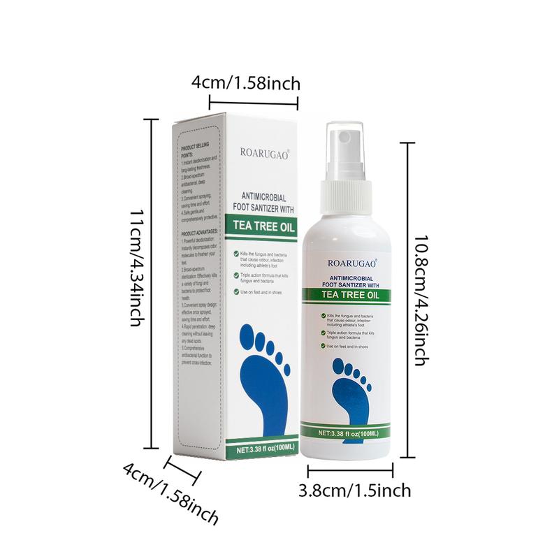 [90% People Choice] Antimicrobial Foot Cleanser Liquid Soap with Tea Tree Oil, Soothes itch and Skin irritations, 100ml Bottle,