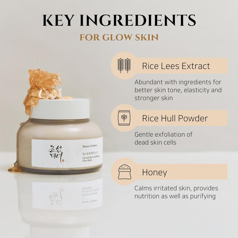 Beauty of Joseon - Ground Rice and Honey Glow Mask 150ml | BALANCE, NOURISH & EXFOLIATE FOR KOREAN GLASS SKIN