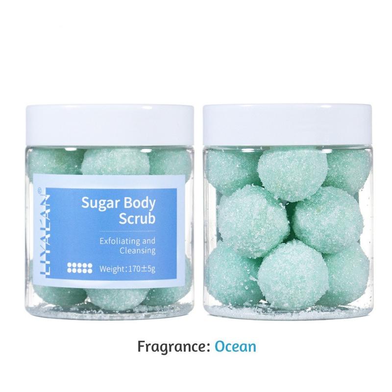 Fun Candy Scrub Ball! Sea Salt Pulling Body Scrub Balls - Cleasing & Soften Dead Skin, Smooth And Refresh Skin