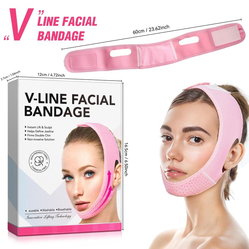 V Line Facial Bandage, 1 Count 2 Counts Face Lifting Bandage, Comfortable Elastic Fabric Face Bandage, Facial Skin Care Tool for Women