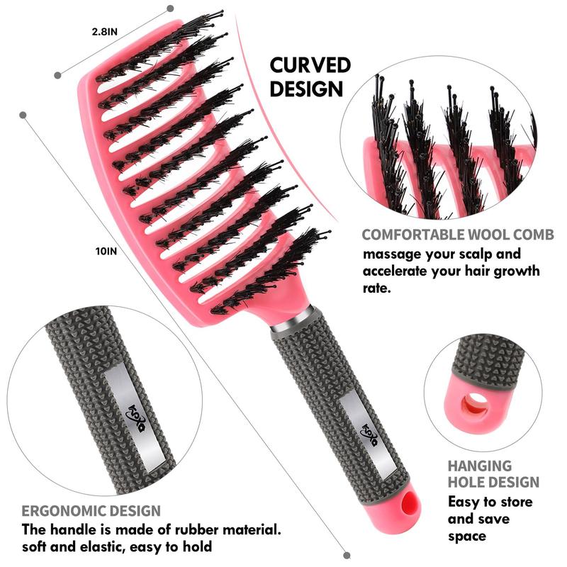 4pcs Detangling Brush Set for Afro America African Hair Textured 3a to 4c Kinky Wavy Curly Coily Wet Dry Oil Thick Long Hair, Hair Detangler for Beautiful Shiny Curls