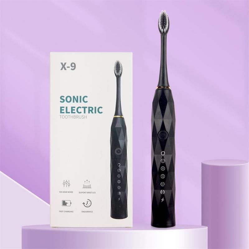 Portable Electric Toothbrush, 1 Set USB Rechargeable Sonic Teeth Cleaning Toothbrush with Replacement Brush Heads, Oral Care Product for Travel & Home Use