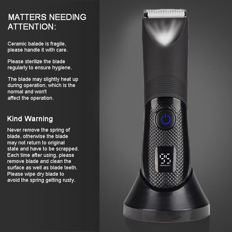 Electric Body Hair Trimmer, Waterproof Groin Hair Trimmer, Rechargeable Body Hair Clipper, Safety Body Groomer for Men, Halloween, Christmas, Fall, Winter Gift, Gift