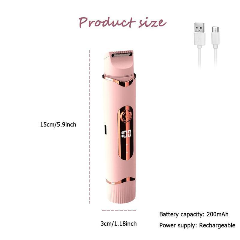 Electric Hair Removal Instrument, 1 Box Waterproof Electric Lady Body Shaver with Led Display, Multifunctional Hair Trimmer for Women