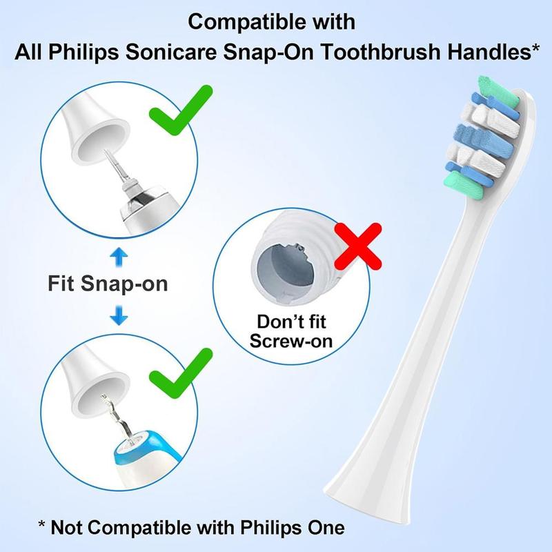 Electric Toothbrush Heads, 4 Counts set High-density and Quality Bristles Replacement Toothbrush Heads, Personal Care Accessories for Electric Toothbrush