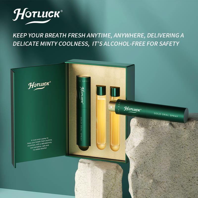 Hotluck GOLD ORAL SPRAY-Natural Extracts, Herbal Essence, Keep Your Breath Fresh Anytime, Anywhere