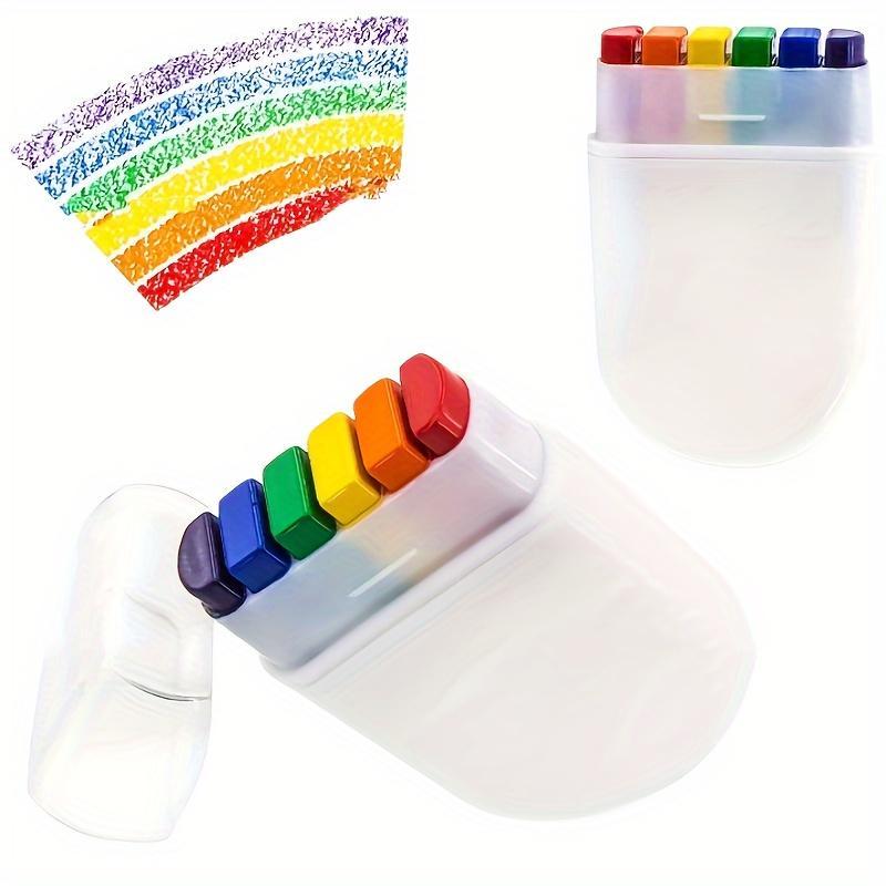 Rainbow Face Paint Wax Crayon, Mini Portable Creative Face Painting Wax Crayon Tool with Cover, Facial Makeup Tool for Festival Ceremony Wedding Party