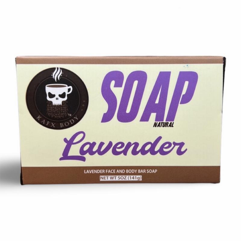 KAFX Lavender Natural Face & Body Soap Body Care Bar Soap Organic Coconut Olive Shea Nourishing Daily Sunflower Blend