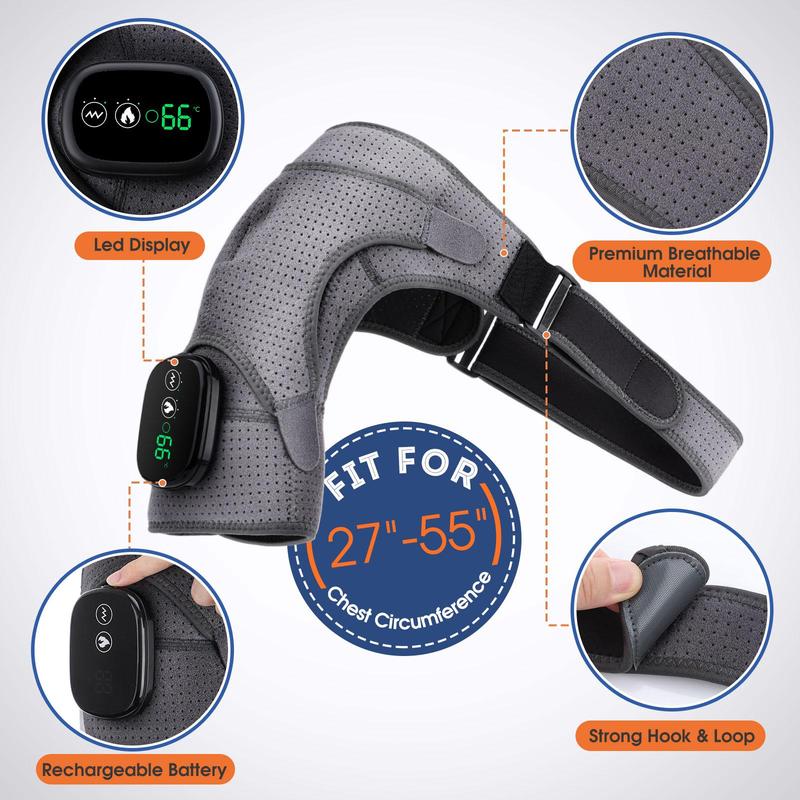 Comfort USB Charging Heating Shoulder Pad, Portable Knee & Elbow Massager, Muscle Relaxation Massage Tool for Shoulder, Shoulder Warmers, Summer Gift, Massage Machine