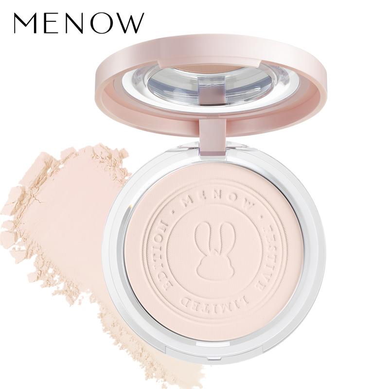 MENOW Cute Bunny Powder, Soft Focus Oil Control Makeup Holding Powder, Invisible Pores, Lightweight Waterproof and Sweatproof Makeup Holding Up to 12 Hours, Multi Skin Nourishing Ingredients