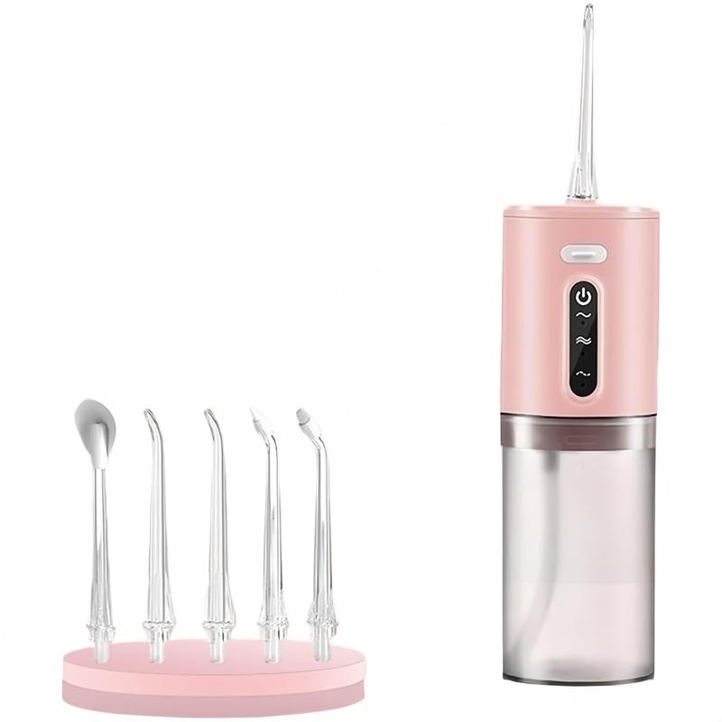 Electric Water Flosser Rechargeable Water Toothpick Dental Cleaning and Flossing Water Dental Portable Floss Rinser Oral Water Flosser Travel Adults 5 Nozzle Christmas gifts