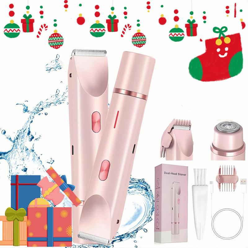 Electric Hair Removal Tool, 1 Box Waterproof Body Hair Remover & Accessories, Cordless Bikini Trimmer with Detachable Head, 2 in 1 Razor for Women