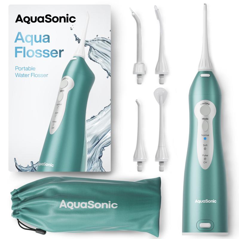 AquaSonic Aqua Flosser Standard, Lightweight & Waterproof, 5x More Effective than Traditional Flossing