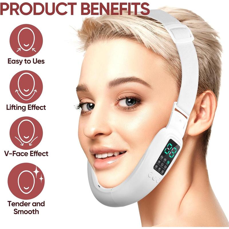 Intelligent Electric Double Chin and V-Shaped Face Machine with 8 Modes & 15 Adjustable Intensities - Women's V-Face Device