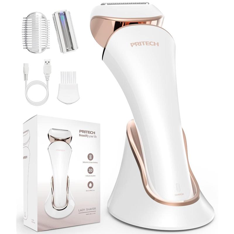 Women's Electric Shaver - Cordless Women's Shaver, Women's Leg, Arm, Underarm, Bikini Shaver, USB Rechargeable Shaver, Wet and Dry Waterproof Women's Shaver