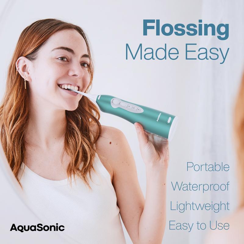 AquaSonic Aqua Flosser Standard, Lightweight & Waterproof, 5x More Effective than Traditional Flossing