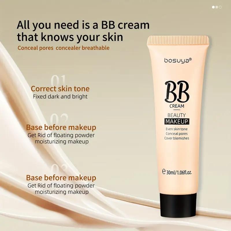 2pcs Flawless BB cream, clear concealer, brightening skin tone, natural makeup, contouring liquid foundation, cc cream, moisturizing, isolating, not easy to remove makeup, bb cream