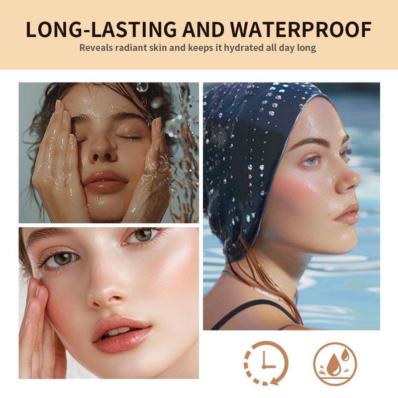 Long-lasting Glow Cream Cushion, 1 Count Natural Coverage Hydrating Waterproof Foundation, Face Makeup for Women & Girls