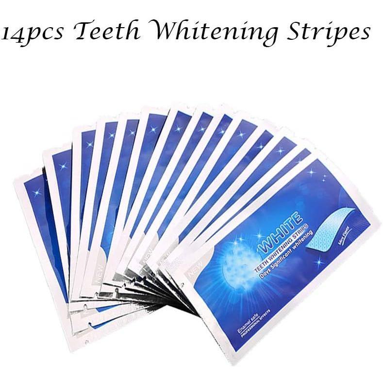 Teeth Whitening Stripes Whitening Kit Whitener Strap Kits for Tooth Oral Care No Sensitivity for Teeth Care 14 Pack 28 Strips (28P)