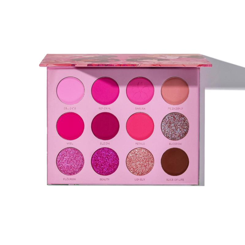 The Sakura Palette, Pink eyeshadow, Pigmented Mattes, Duochrome shimmer, Anime Makeup palette Cherry Color