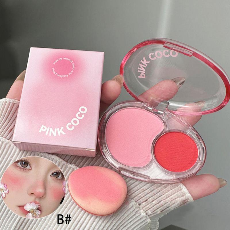 Long Lasting Blush Palette, 1 Count Moisturizing Blush, Natural Look Blush for Daily Makeup, Lightweight Blush, Soft Color Shadow, Suitable for All Skins