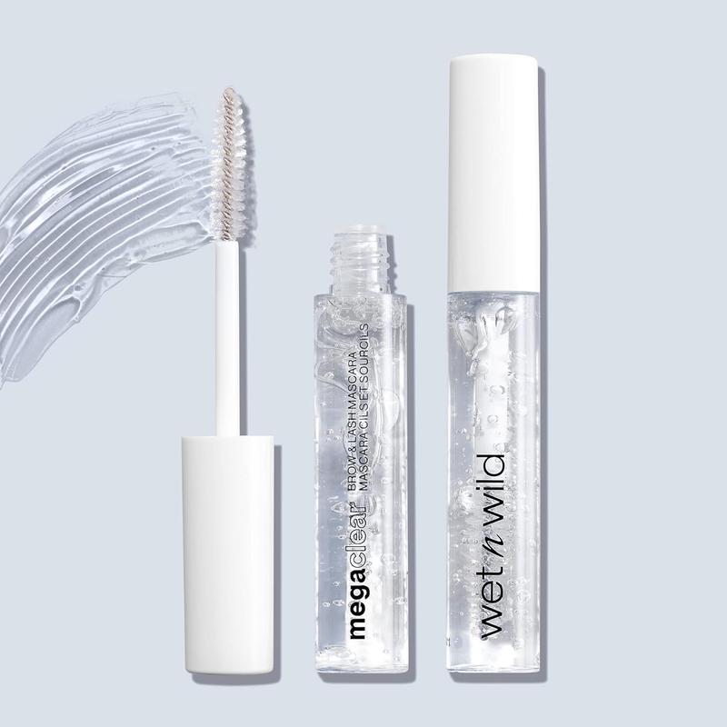 wet n wild Mega Clear Brow & Lash Mascara - Sculpts Brows, Defines Lashes, Conditioning with Soy Protein & ProVitamin B5, Primer & Top Coat, Cruelty-Free & Vegan - Clear