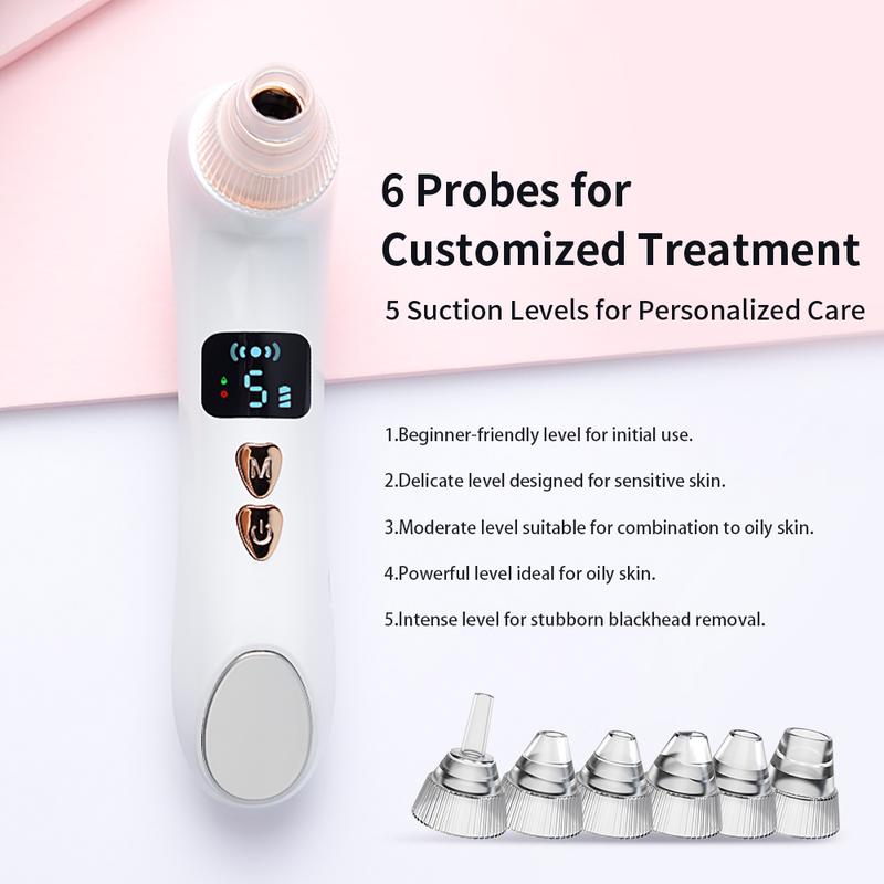 Electric Face Nose Blackhead Remover Pore Cleaner Pimple Acne Vacuum Visual Wifi Cleansing Facial Adjustable Blackhead Removal pore vacuum