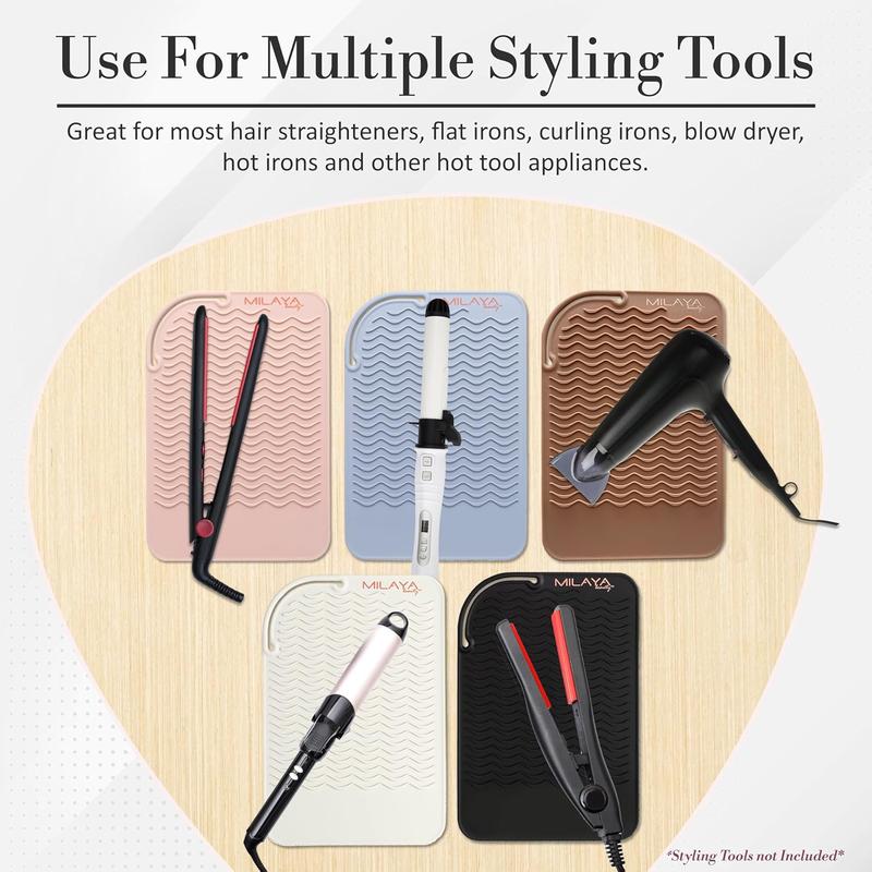 Heat resistant mat-iron mat-curling iron holder-silicone heat resistant mat-makeup mat-hot tools mat-hot tools flat iron Holder