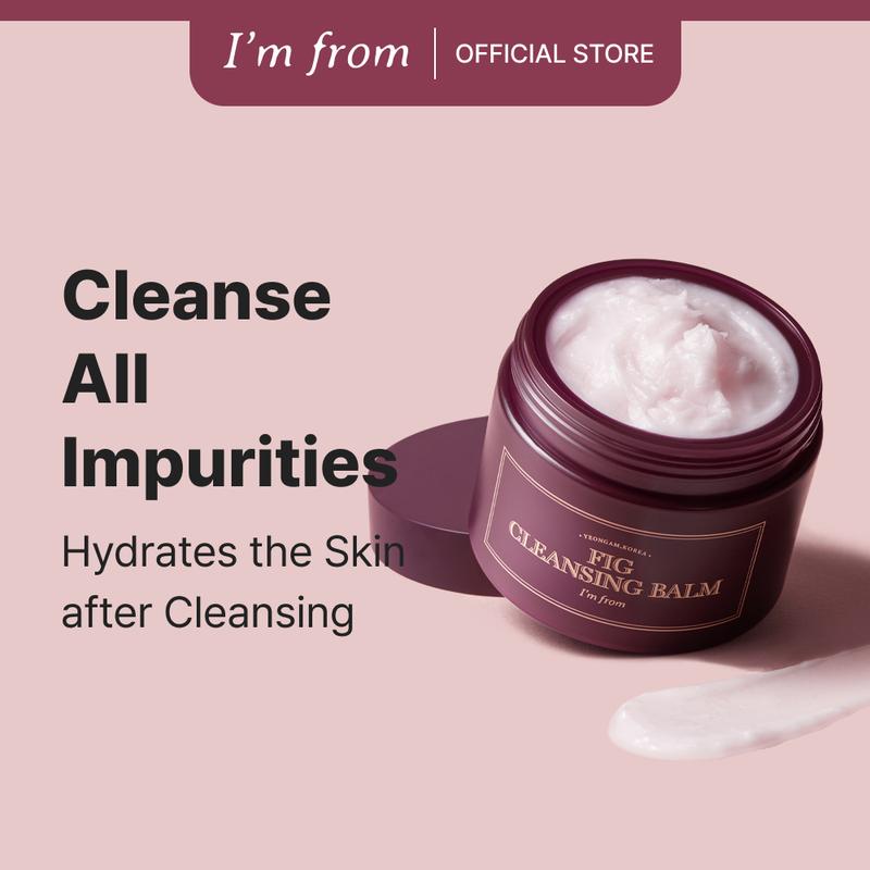 [I'm From Official Shop] Fig Cleansing balm 100ml, korean makeup remover, vegan, Easy to rinse off, Fig oil water 7.8% with Peptide and Amino Acid, Makeup Meltaway, makeup melting balm to oil, Facial Wash Facial Cleansing Comfort Cleanser Facial Skincare