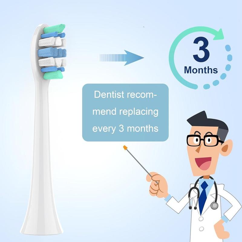 Electric Toothbrush Heads, 4 Counts set High-density and Quality Bristles Replacement Toothbrush Heads, Personal Care Accessories for Electric Toothbrush