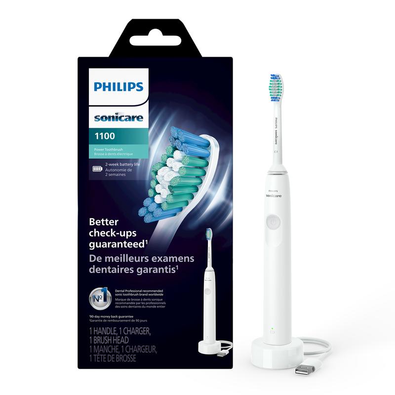 Philips Sonicare 1100 Power Toothbrush, Rechargeable Electric Toothbrush, White Grey HX3641 02 Daily Oral Cleansing