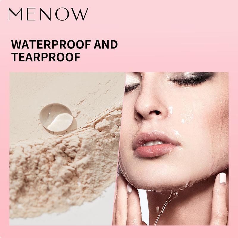 MENOW Cute Bunny Powder, Soft Focus Oil Control Makeup Holding Powder, Invisible Pores, Lightweight Waterproof and Sweatproof Makeup Holding Up to 12 Hours, Multi Skin Nourishing Ingredients