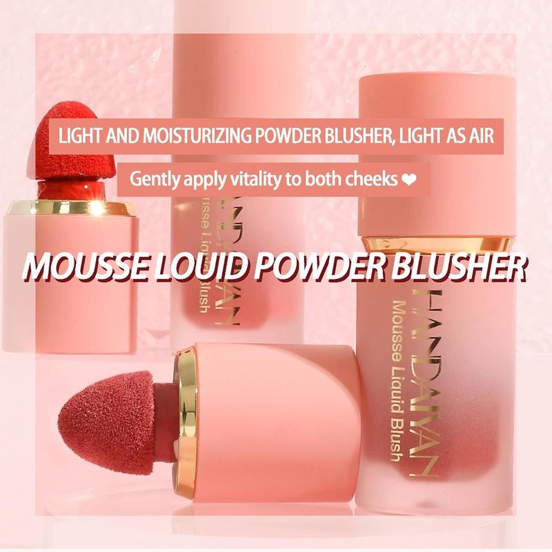 Mousse Liquid Blush, Soft Cream Makeup Blush, Blush Matte Cheeks Finish, Blush Stick For Cheek, Mousse Creamy Texture Breathable & Refreshing Cheek Stain, Cheeks Soft Cheek Tint(04#Swipe Rignt)