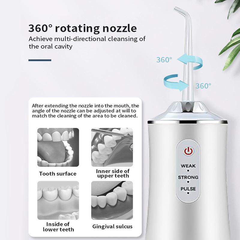 4 In 1 Water Flosser For Teeth, Cordless Water Flossers Oral Irrigator With DIY Mode 4 Jet Tips, Tooth Flosser, Portable And Rechargeable For Home Travel, For Men And Women Daily Teeth Care, Ideal For Gift, Father Day Gift Waterproof Kit Whitening