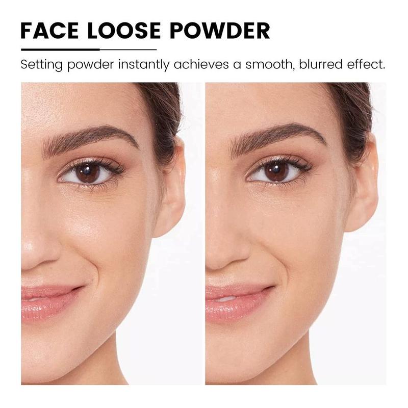 Oil Control Face Pressed Powder, 1 Count Waterproof Setting Powder Makeup, Silk Soft Mist Lightweight Face Cosmetics, Summer Makeup